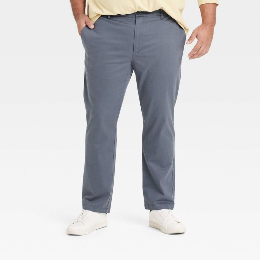 Men's Comfort Wear Slim Fit Chino Pants - Goodfellow & Co Gray 28x30